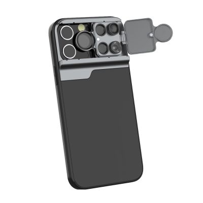 CPL 180° Fisheye 10X Macro Telephoto Long Focus Lens Mobile Phone External Lens & Phone Case Kit for iPhone 13 Series Smartphone