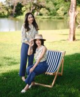 prettythingonme Liss Pant–Indigo ผ้าญี่ปุ่นเนื้ออย่างดีอยู่ทรงอัดกาว ไม่ยับง่าย ทรงบอยๆ ไม่เข้ารูปเกินไป แต่งจับจีบด้านหน้าช่วยเก็บทรง