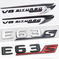 3D Letters For Cars Mercedes E63S AMG W212 W213 Rear Trunk Sticker Fender Trim Badge V8 Biturbo 4Matic Emblem Logo Accessories