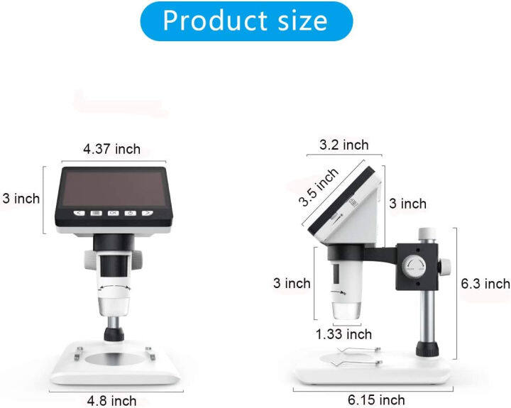 lcd-digital-microscope-skybasic-4-3-inch-50x-1000x-magnification-zoom-hd-2-megapixels-compound-2600-mah-battery-usb-microscope-8-adjustable-led-light-video-camera-microscope-with-32g-tf-card