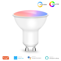 Tuya ไวไฟ GU10หลอดไฟ Smart Led 5W WC + RGB เปลี่ยนสีได้หลอดไฟหรี่ได้ใช้ได้กับ Alexa Google Home