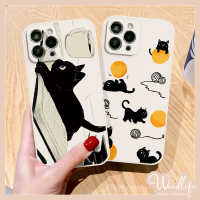 เคสนิ่มลายลูกแมวสำหรับ Realme C11 C30s C15 C12 C25 C20 C20 C30 C35 9i 5i C31 7i 5S 8 C33 C25s 9 Pro Plus Narzo 50 20pro 20 30A 50A ด้านข้างแมวดำน่ารักพร้อมลวดลายปลอก