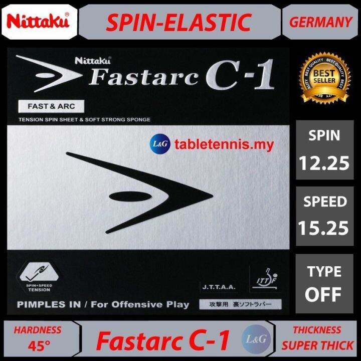 Nittaku Rubber Fastarc C1 C1 Ping Pong Table Tennis Spin Rubber Lazada