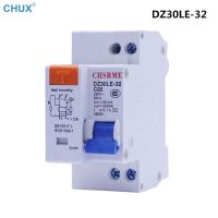 เบรกเกอร์ขนาดเล็กป้องกันการรั่วซึม10a Dz30le-32 1pn 25a 20a 32a 220V 230V 50Hz 60Hz กระแสไฟตกค้างในครัวเรือน