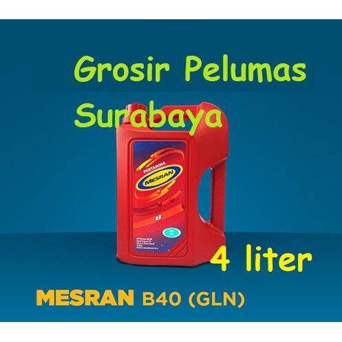 Pertamina Mesran B40 B 40 Sae 40 Galon 4 Liter 4liter Oli Mesin Diesel ...