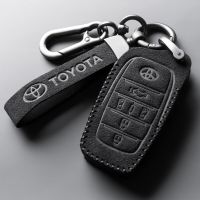 New 6Buttons For Toyota Alphard PREVIA Voxy Noah Esquire Vellfire Harrier Luxury Suede Leather Car Key Cover Case Keychain