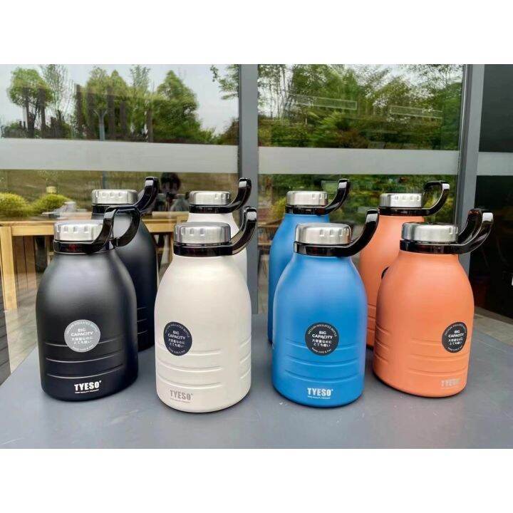 1500ml 1900ml Outdoor Thermos Kettle Water Bottle With Straw