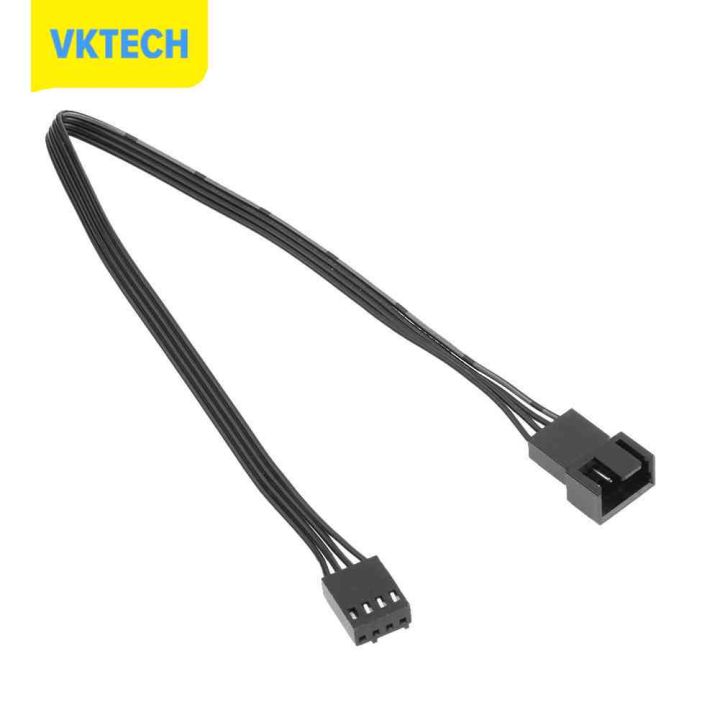 vktech-25เซนติเมตรเมนบอร์ด4pin-หญิง-pwm-พัดลม4pin-ชายสายไฟต่อ