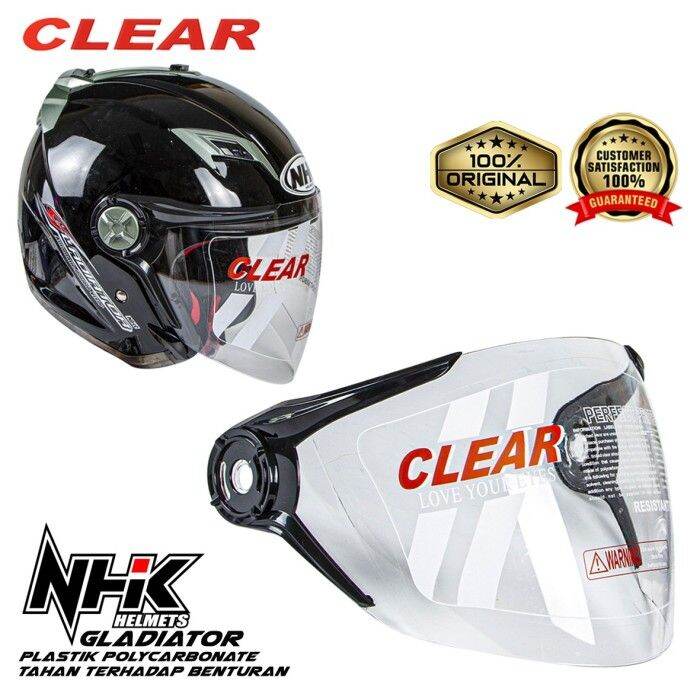 Cod Kaca Helm Visor Helm Clear Nhk Gladiator No Hemat Lazada Indonesia