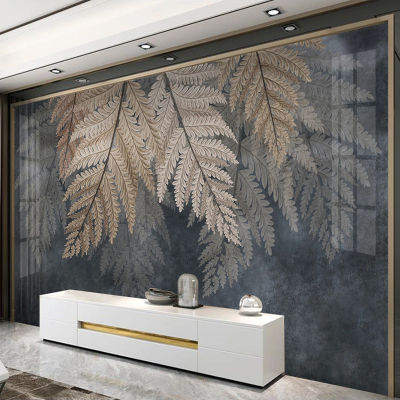 [hot]Custom Photo Wallpaper For Bedroom Walls 3D Modern Art Plant Leaves Study Living Room Backdrop Wall Decor Mural Papel De Parede