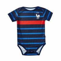 Top-quality Best Sellers 2020 France Home Blue Newborn Baby Romper Jersey Infant Baby Football Jersey One Piece Customize Gift Size 9-12