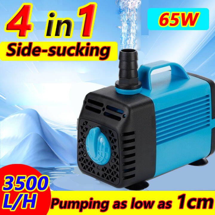 Aquariums water pumps 65W ABS shell Huge water flow 4 in 1 Filter/addwater/changewater