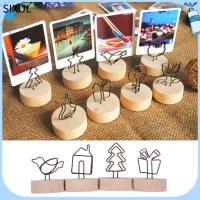 SIXUL 1 PC DIY ของตกแต่งบ้าน สมุดบันทึก คลิปภาพ กรอบรูป ที่ใส่ไม้กลม ข้อความสนับสนุนซ้าย