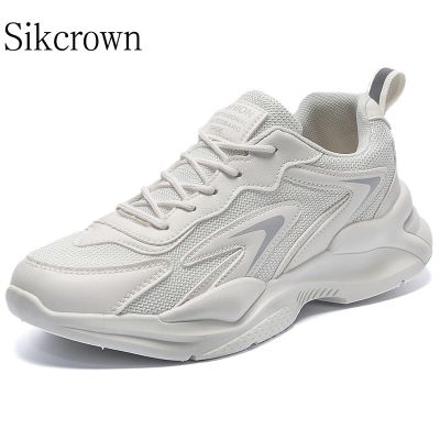 Men Sneakers 2023 Spring New Mesh Breathable Running Sport Shoes Light Soft Thick Sole Hole Man Casual Shoes Athletic Sneakers