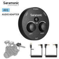 Saramonic SR-AX1ขนาดเล็ก2ช่อง3.5มม.ไมโครโฟน &amp; เครื่องผสมเสียง TRS &amp; เอาต์พุต TRRS สำหรับกล้อง,สมาร์ทโฟน,คอมพิวเตอร์และอื่นๆ