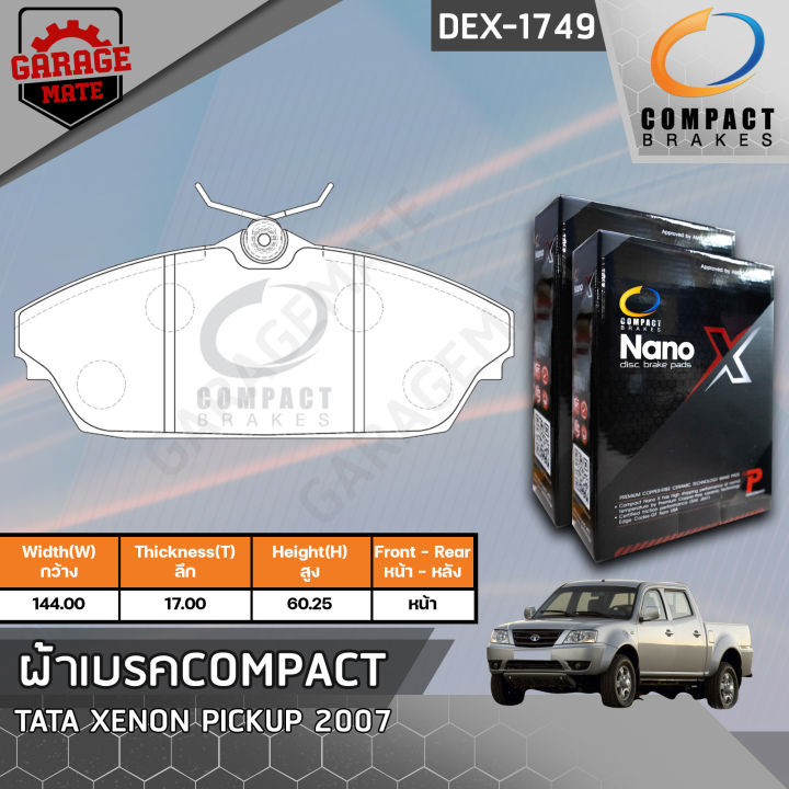compact-ผ้าเบรคหน้า-tata-xenon-pickup-2007-รหัส-1749