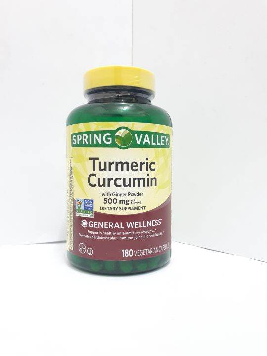 Spring Valley Turmeric Curcumin Vegetarian Capsules with Ginger Powder