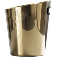 2X Stainless Steel Champagne Bucket Household Beer Bucket Bar KTV Commercial Ice Bucket Wine and Wine Bucket, Gold