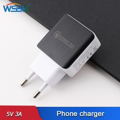 5V 3A 1 Port Fast Chargers 15W USB Phone Charger EU Plug Quick Charge For iPhone 14 13 12 11 Pro Max Xiaomi Samsung Huawei