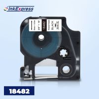 InkExpress 9mm 18482 Tape For DYMO Rhino IND Polyester 18482 Label Tape Black on White For DYMO Rhino 4200 5200 Label Maker