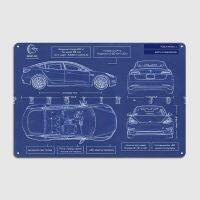 【FCL】❧ Tesla 3 Metal Sign Wall Cave Plaques Tin Poster