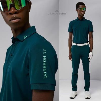 Original [Active] Summer J.L Mens Golf Polo Shirt Sweat-absorbing Casual Sports Mens Embroidered Short Sleeve T-shirt