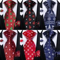 【Hot Sale】embellishembellish MensTie Set Red8cm Wide Silk Neck TieFor Men Wedding Accessories