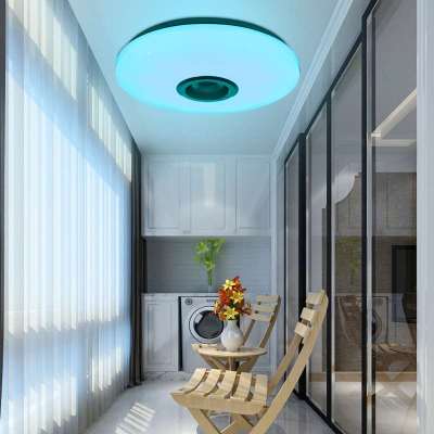 RGB 60W Dimmable Music Ceiling lamp Remote&amp;APP control Ceiling Lights AC180-265V for home bluetooth speaker lightingFixture