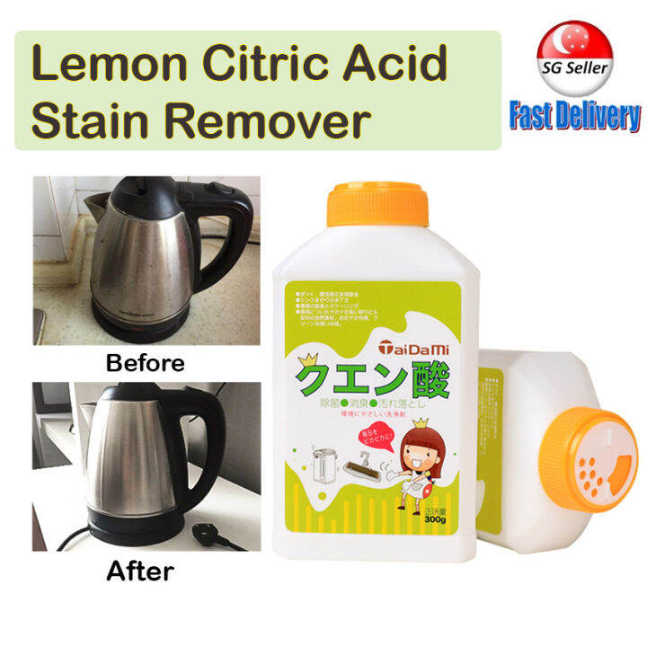 Lemon Citric Acid Stain Scale Remover Tea Pot Cleaner Kettle Descaling