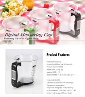 1KG600ML Measuring Cup Scale with LCD Display Kitchen Jug Digital Food Liquid Measure Containers Tools