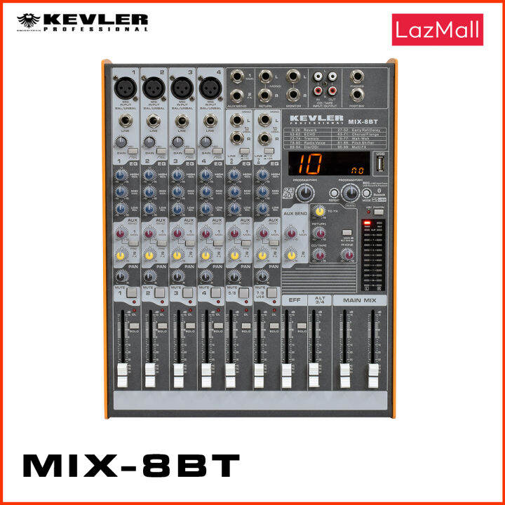 Kevler Professional MIX8BT 8 Channel Compact Compact Mixer Lazada PH
