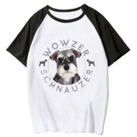 Schnauzer เสื้อผู้หญิงลายกราฟิกญี่ปุ่น,เสื้อ Y2k การ์ตูนเด็กผู้หญิงเสื้อยืดตลก