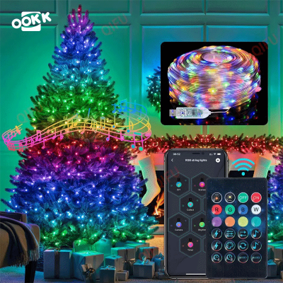 Christmas Strip Lights ไฟสายยางสีสัน ยาว 10 เมตร USB ตกแต่งต้นคริสต์มาส ไฟสตริง กันน้ำ ไฟเส้น ไฟประดับ สีสัน หลายสี ไฟท่อยาง