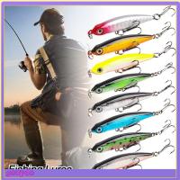 GOUPDO 3Pcs เอบีเอสเอบีเอส Sinking minnow wobblers สีสันสดใส เทียมเทียมเทียม เหยื่อตกปลาแท่งเล็กสีขาว มินิมินิ Micoobject Mino จมช้า เหยื่อพลาสติกแข็ง