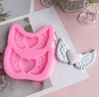 Wing Heart Silicone Mold Wedding Cake Cupcake Topper Fondant Molds Candy Clay Chocolate Gumpaste Moulds Decorating Tools Bread Cake  Cookie Accessorie