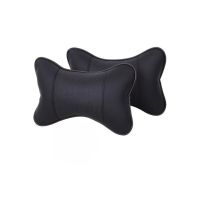 Car Neck Pillow Auto Head Neck Rest Relief Headrest Cushion PU Leather Car Seat Soft Support Pillow Auto Headrest Travel Pillow