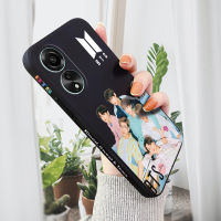 เคสโทรศัพท์ Hp สำหรับ OPPO A78 4G A78 4G แฟชั่นยอดนิยมของเด็กผู้ชาย K-POP ใต้เคสโทรศัพท์รูปแบบขอบสี่เหลี่ยมของเหลวปลอกซิลิโคนคลุมทั้งหมดเคสป้องกันกล้อง