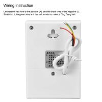 ✲▤✈ 12V Wired Doorbell Dingdong Ringtone 90dB White Access Control for Hotel Home