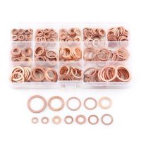 280pcs Professional Assorted Copper Washer Gasket Set Flat Ring Seal Assortment Kit M5 M20 with Box For Hardware Accessories