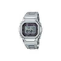 Casio นาฬิกา G-Shock คลื่นวิทยุโลหะทั้งชิ้นจากญี่ปุ่นแท้ใช้พลังงานแสงอาทิตย์ GMW-B5000D-1JF บลูทูธสีเงินของผู้ชาย