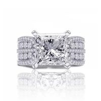 [COD] Cao Shi Ruili magazine hand full of exquisite zircon womens ring luxury wedding gift bridal