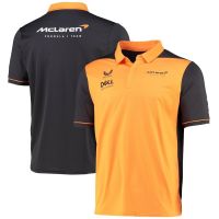 เสื้อโปโลสำหรับผู้ชายชุดทางการสำหรับทั้งหญิงและชาย McLaren 3D โปโลสูตรหนึ่งทีมพิมพ์ลายเสื้อยืดระบายอากาศลำลองกีฬาฤดูร้อนแปลกใหม่