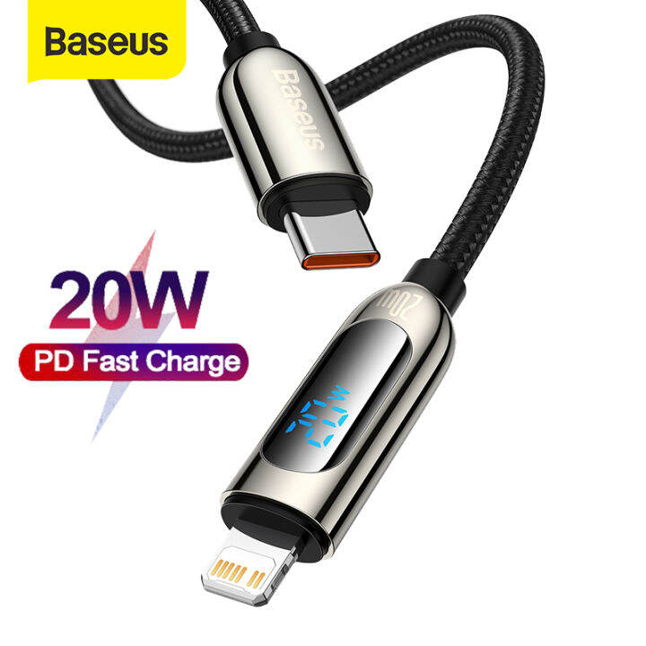 Baseus 20W iphone TypeC Cable TypeC to lightning Display Fast Charging Data Cable For ipad USB