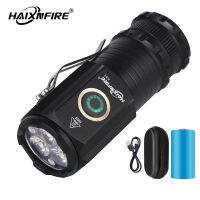 HaixnFire ไฟไฟฉายจิ๋ว LED ไฟฉายชาร์จยูเอสบีตะเกียงตั้งแคมป์กลางแจ้ง X31ไฟอุปกรณ์กลางแจ้งโคมไฟฟลัดไลท์สำหรับทำงาน