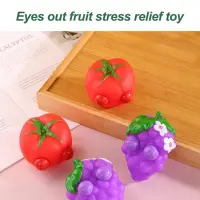 Stress Reliever Ball Mini Squeeze Balls Stress Relief Toys Multifunctional Compact Eco-Friendly Cute Fruit Stress Toy Squeeze Stress Ball Toy for Kids and Adults charming