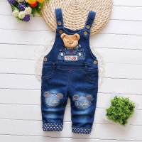 IENENS เด็กวัยหัดเดินทารกเด็กชายยาวกางเกง Denim Overalls Dungarees เด็กกางเกงยีนส์เด็กชาย Jumpsuit เสื้อผ้าเสื้อผ้าชุดกางเกง