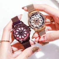 ⌚ นาฬิกาแฟชั่น⌚ Rotating fashion simple watch female student ms han edition contracted temperament all over the sky star in 2020 new table