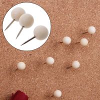 ❀ 60 Pcs Round Wooden Thumbtack Creative Decorative Drawing Push Pins Wood Head