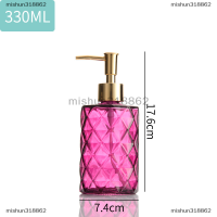 mishun318862 350ml Glass SOAP dispenser thicked ขวดแก้วแชมพูเจลอาบน้ำกดขวด