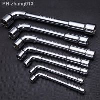 1 piece of 6-13mm L-shaped pipe perforated elbow wrench double-headed hex socket wrench used to remove fixing screws and nuts